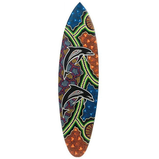 1 x 8.25 x 31.5 in. Dolphin Acacia Wood Surfboard