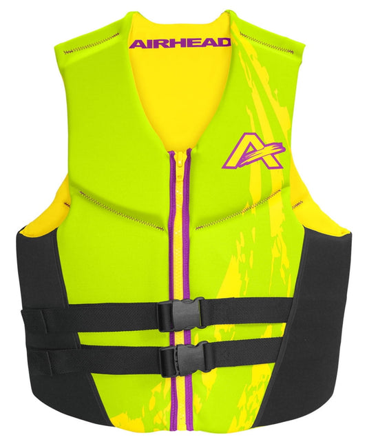 Airhead Swoosh Neolite Kwik-Dry Adult Life Vest Lime XXL