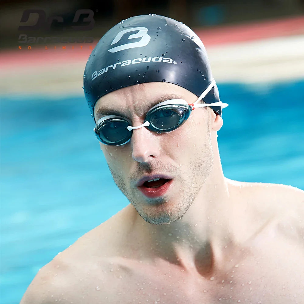 Premium Dr. Barracuda Myopia Professional Grade Racer Swimming Goggles Anti-Fog UV Protection For Adults & Men Women White 32295 Eyewear